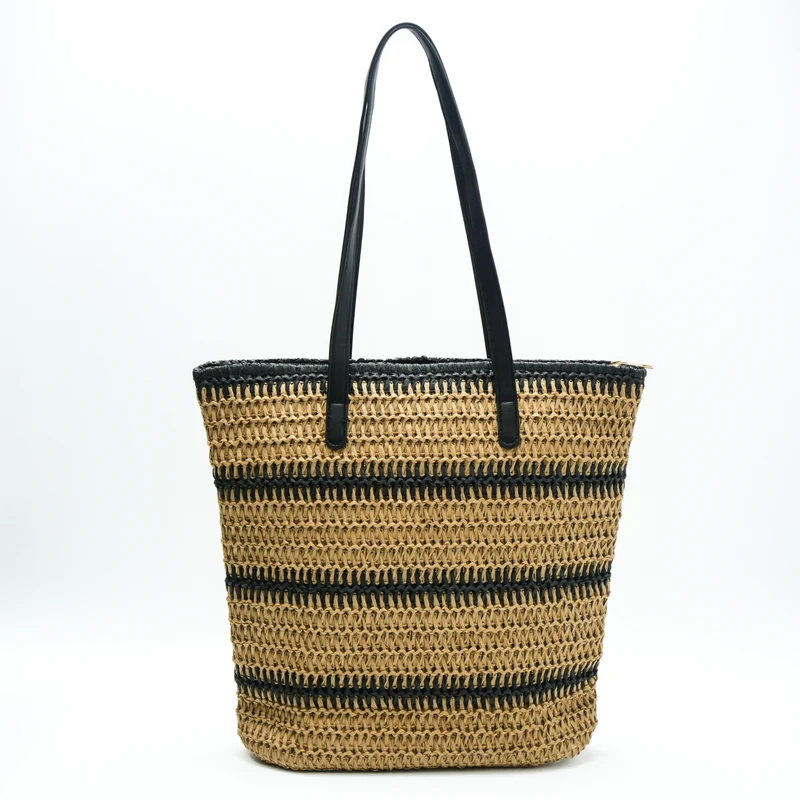 Geräumige Strandtasche aus geflochtenem Naturmaterial Skanto
