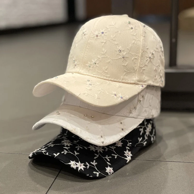 Damen verzierte Blumen-Cap Skanto