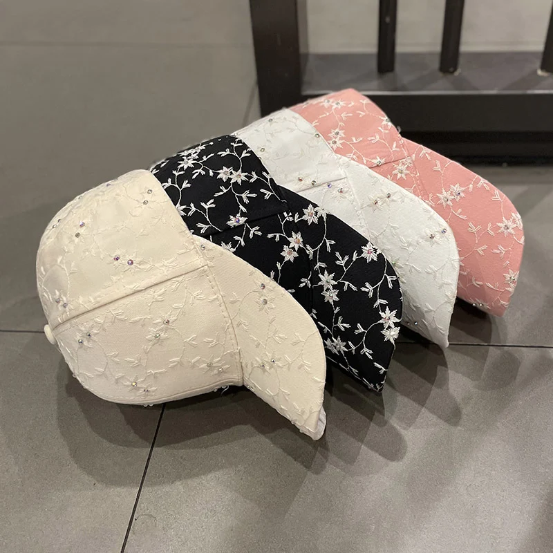 Damen verzierte Blumen-Cap Skanto