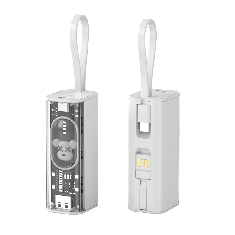 Tragbare Powerbank mit integriertem Ladekonzept und praktischem Tragegurt Skanto