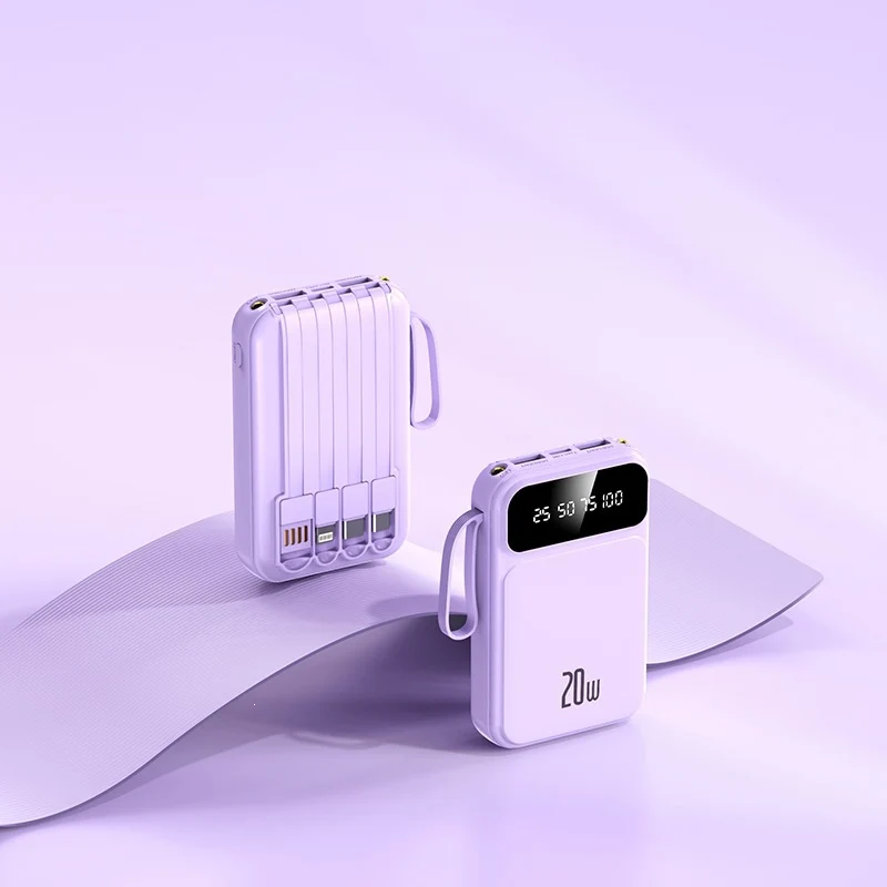 Tragbare Powerbank mit integriertem Schnellladen und LCD-Bildschirm Skanto