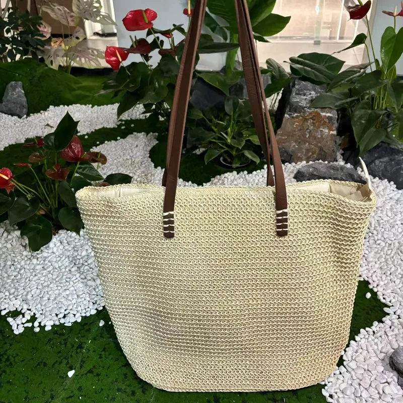 Elegante gewebte Umhängetasche mit hochwertigen Ledergriffen Skanto