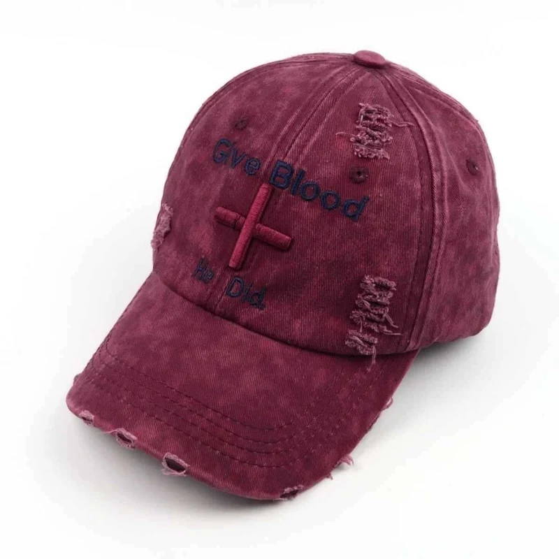 Damen Baseballkappe im Used-Look mit Grafik und inspirierender Botschaft Skanto