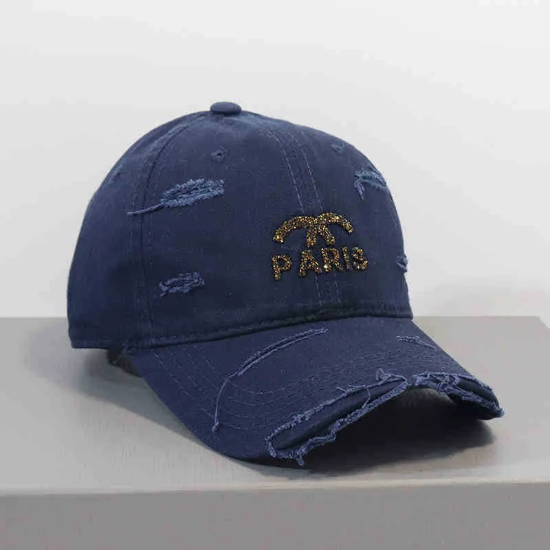 Damen Verstellbare Baseballkappe im Used-Look mit Grafik Skanto