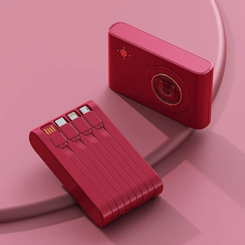 Tragbare Powerbank mit integriertem Kabelsystem und innovativen Ladefunktionen Skanto