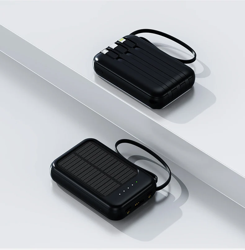 Tragbare Powerbank mit robustem Design und integriertem Ladekabel Skanto