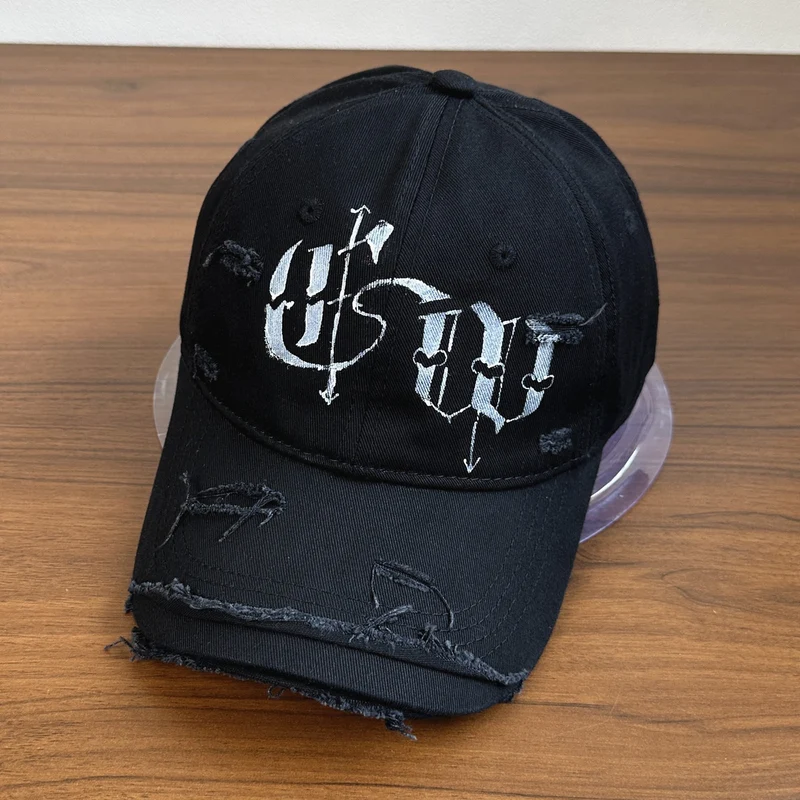 Herren Distressed Bestickte Cap mit Grafik Skanto