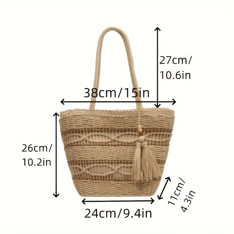 Stylische und geräumige Makramee-Tasche Skanto