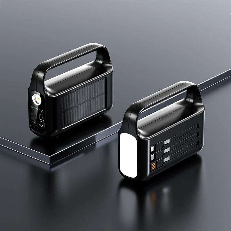 Tragbare Solar-Powerbank mit integriertem LED-Display und ergonomischem Griff Skanto
