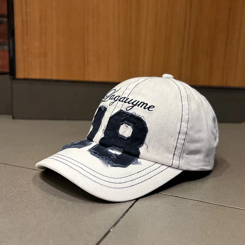 Herren Distressed Bestickte Baseballkappe Skanto