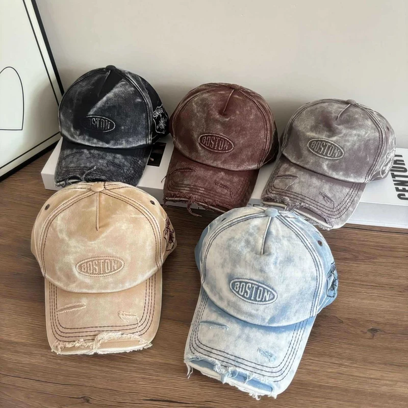 Herren Baseball Cap im Distressed Denim-Look Skanto