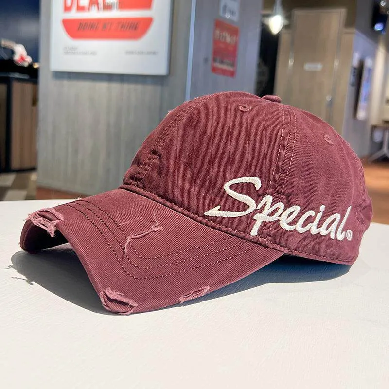 Unisex Distressed K Baumwoll-Dad-Cap Skanto