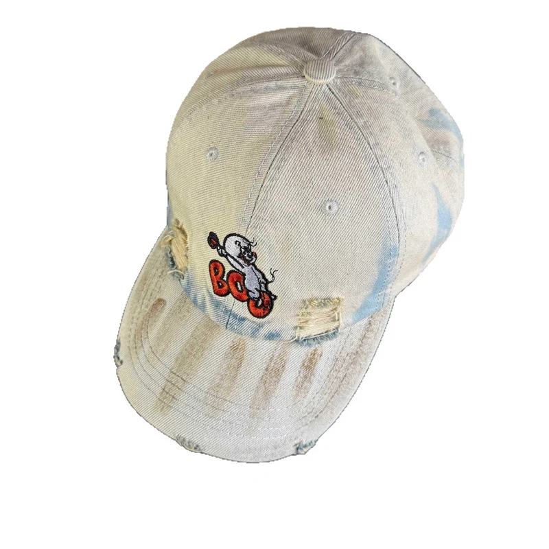 Damen Distressed Bestickte Kappe im Vintage-Stil Skanto