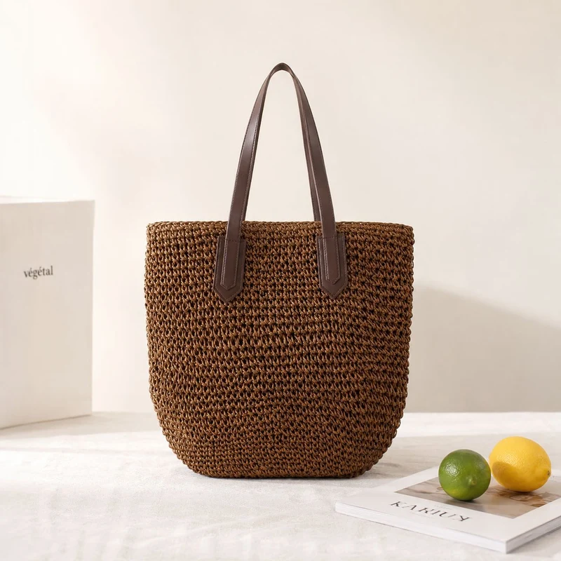 Strandtasche mit robusten Ledergriffen Skanto