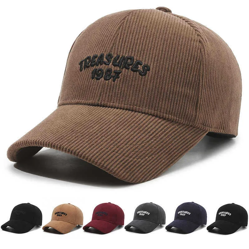 Damen Cord-Baseballcap mit Stickerei Skanto