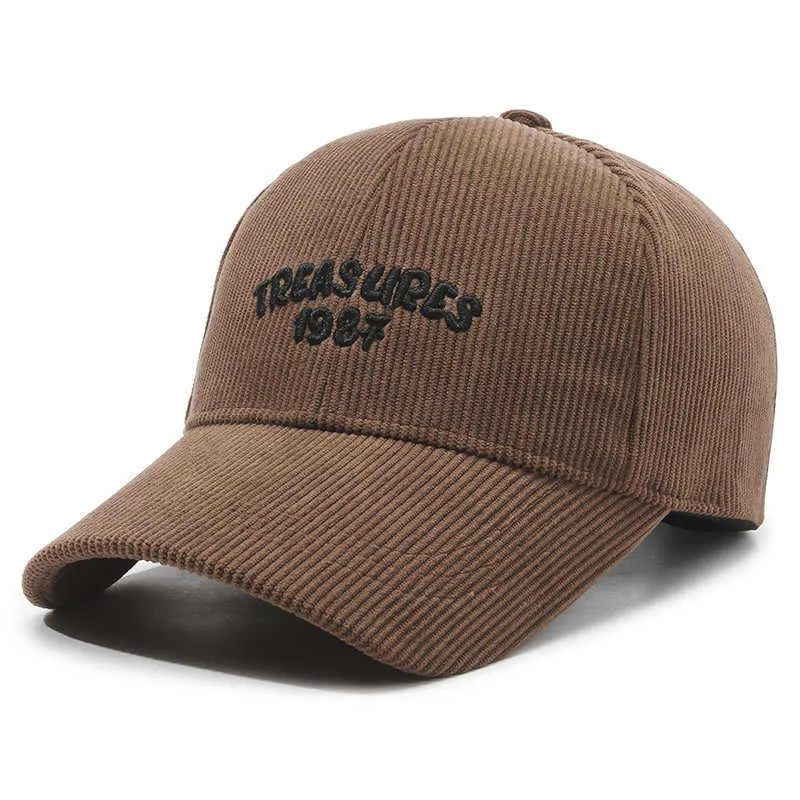 Damen Cord-Baseballcap mit Stickerei Skanto