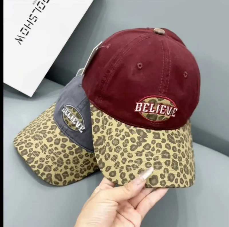 Damen lässige Baseballcap mit Leopardenmuster Skanto