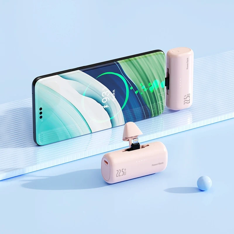 Kompakte Powerbank mit integriertem Ladeadapter Skanto
