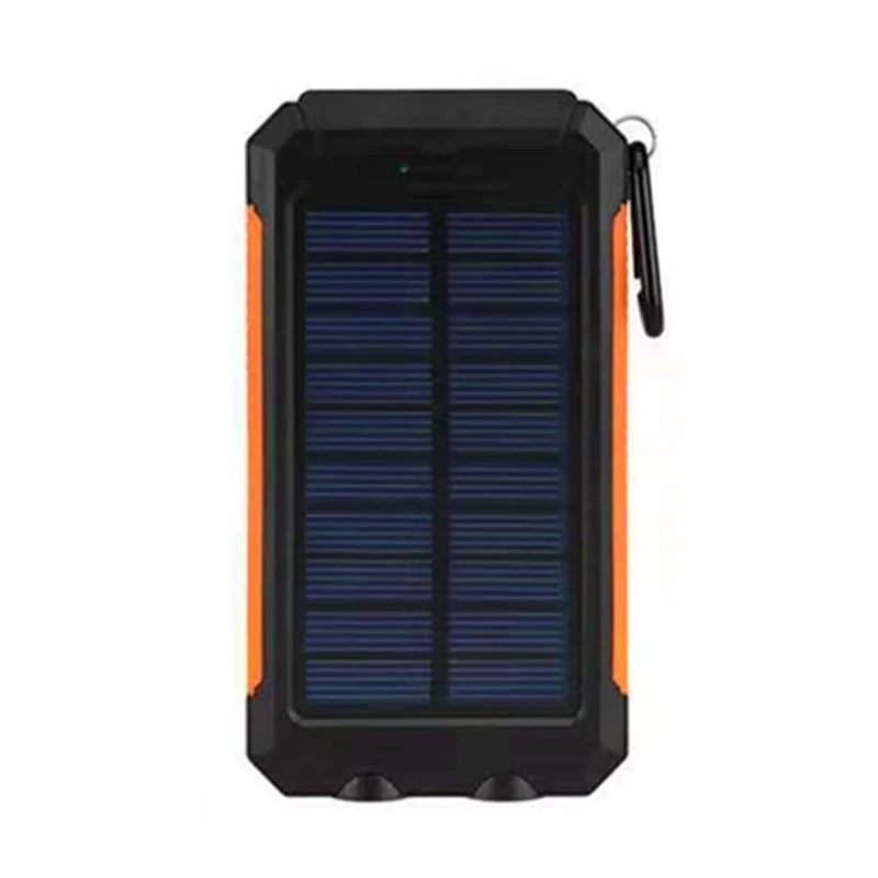 Solar-Powerbank mit stoßfestem Design und integriertem Karabinerhaken Skanto