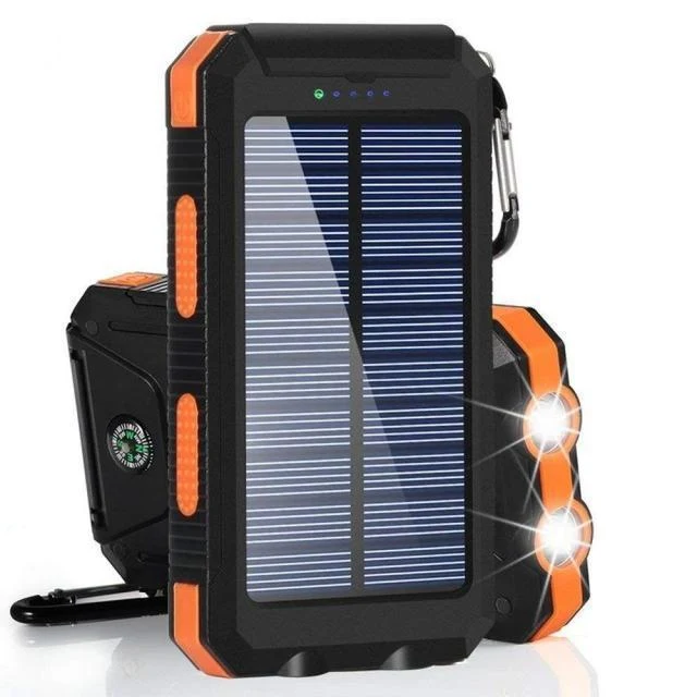 Solar-Powerbank mit robustem Gehäuse und multifunktionalem Design Skanto