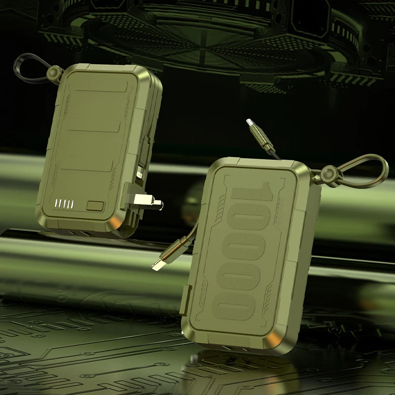 Tragbare Powerbank mit robustem Gehäuse und integrierter Schnellladefunktion Skanto