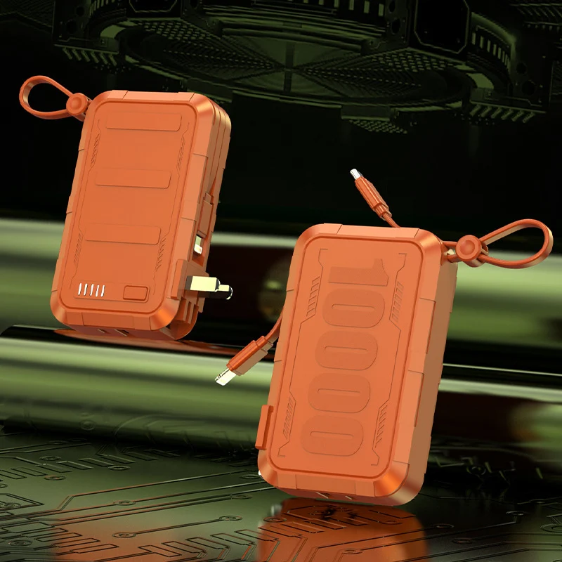Tragbare Powerbank mit robustem Gehäuse und integrierter Schnellladefunktion Skanto