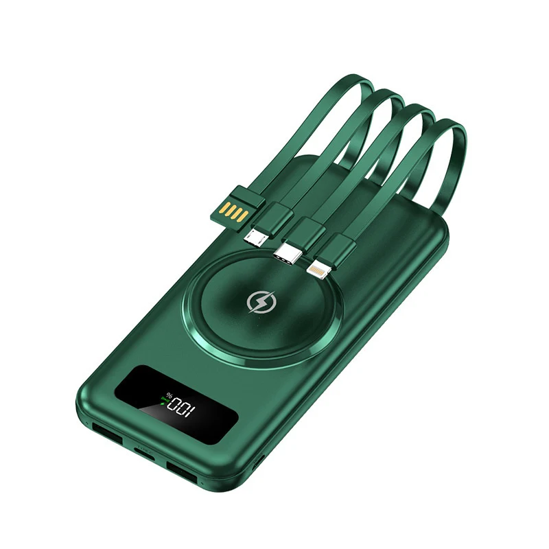 Tragbare Powerbank mit Multifunktions-Ladekabel und Digitalanzeige Skanto