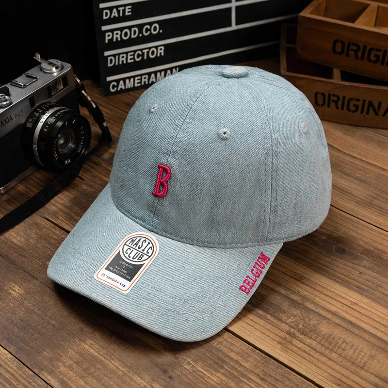 Bestickte Baseballkappe aus Denim für Herren Skanto