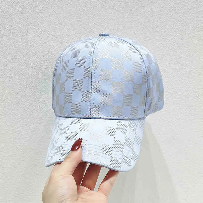 Damen stylische Baseballkappe mit Karomuster Skanto