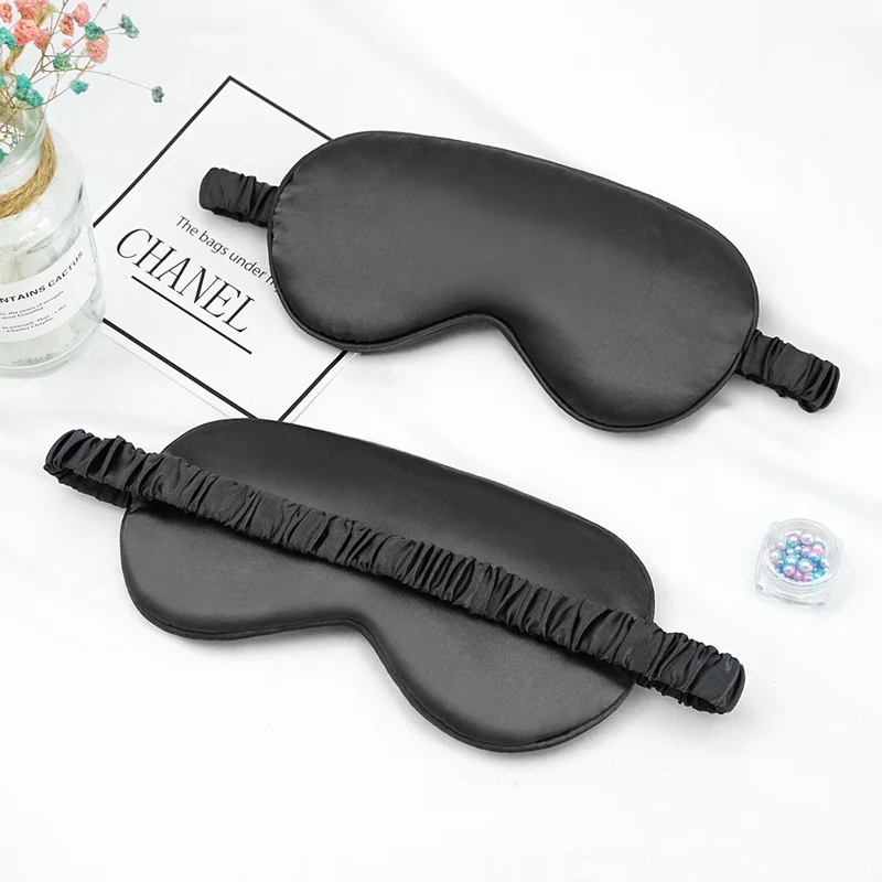 Unisex luxuriöse Satin-Augenmaske mit verstellbarem Gummiband und weicher Polsterung Skanto