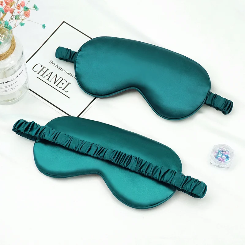 Unisex luxuriöse Satin-Augenmaske mit verstellbarem Gummiband und weicher Polsterung Skanto