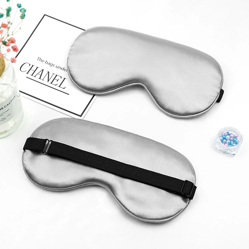Unisex luxuriöse Satin-Schlafmaske mit anatomischer Kontur und verstellbarem Gummiband Skanto