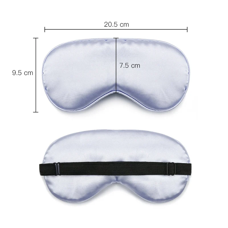 Unisex luxuriöse Satin-Schlafmaske mit anatomischer Kontur und verstellbarem Gummiband Skanto