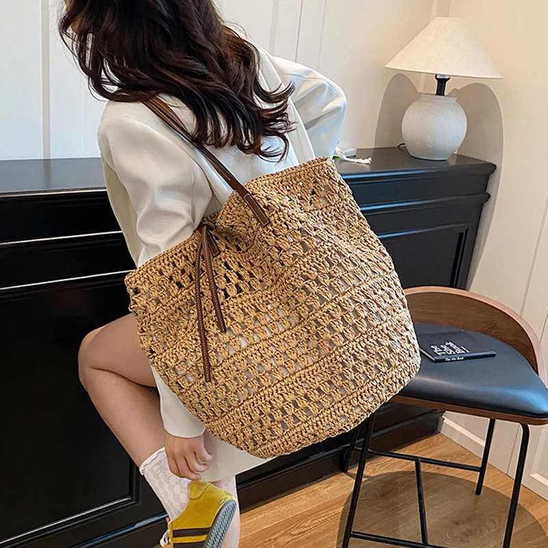 Handgewebte Makramee Strandtasche Skanto