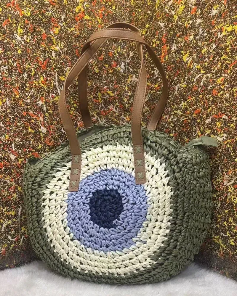 Runde Makramee-Strandtasche Skanto