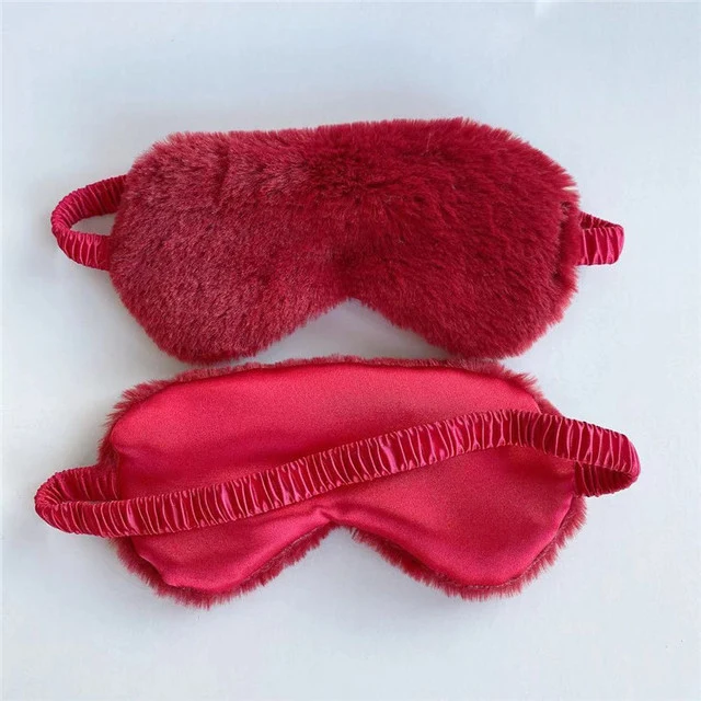 Weiche Plüsch-Schlafmaske für Damen mit ergonomischer Polsterung und elastischem Komfortband Skanto