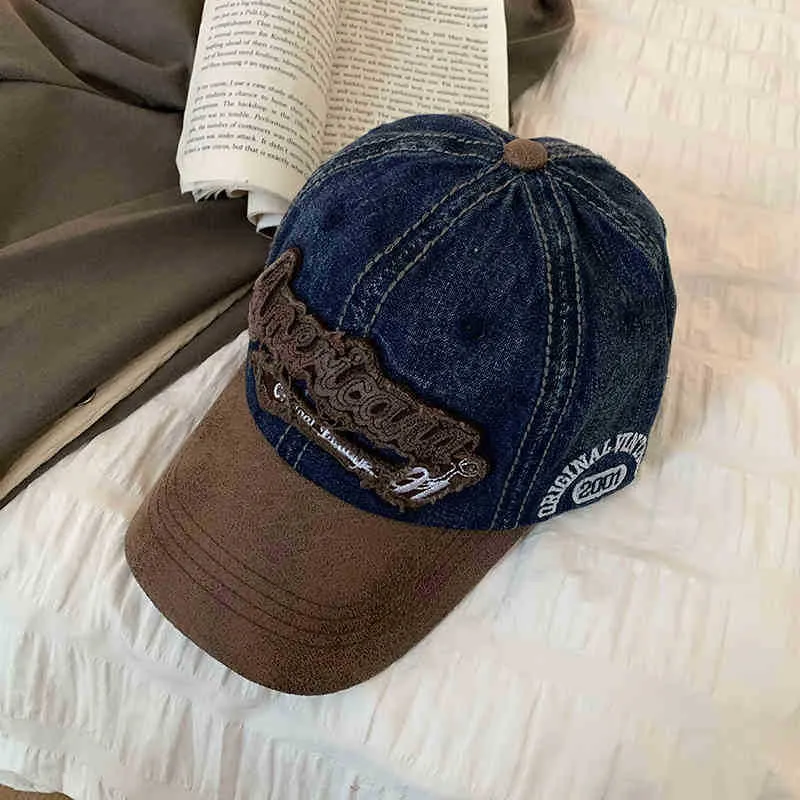 Herren-Baseballcap aus Vintage-Denim Skanto