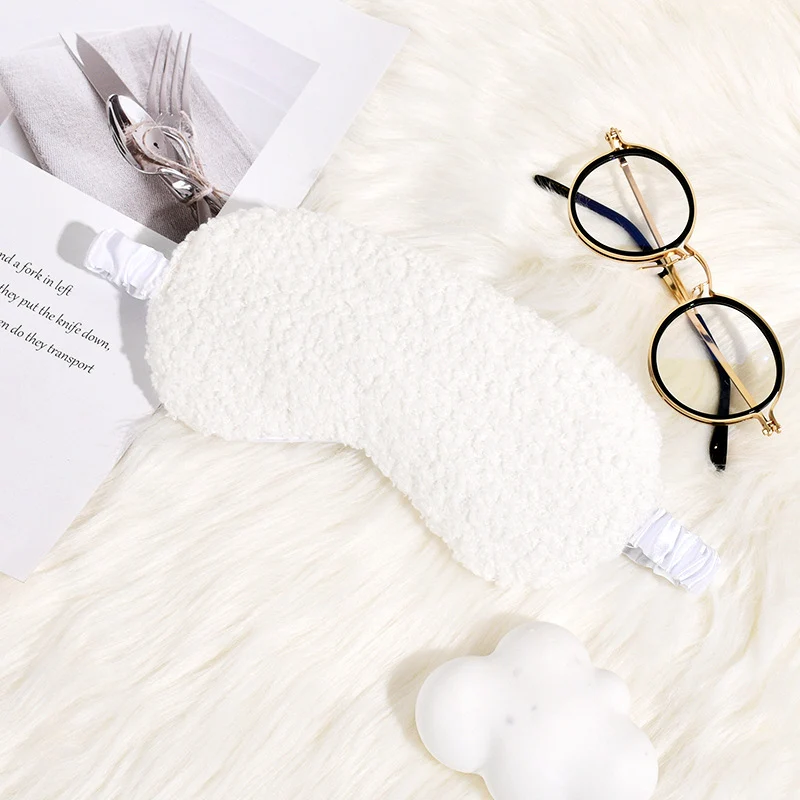 Skanto Teddyfleece-Schlafmaske für Damen mit verstellbarem Satinband Skanto