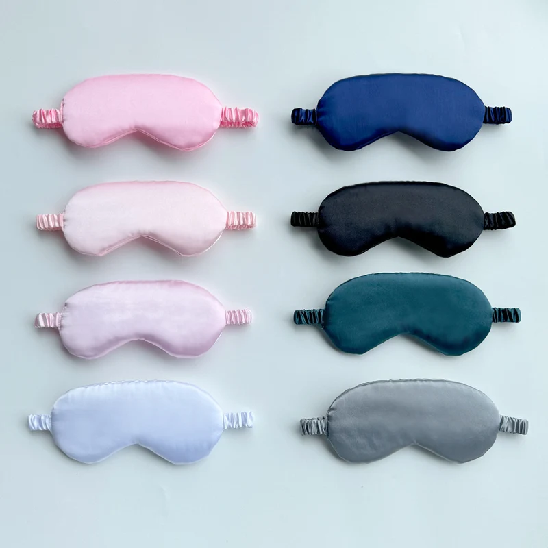 Ergonomische seidige Schlafmaske für Damen mit gepolstertem Nasensteg und elastischem Band Skanto