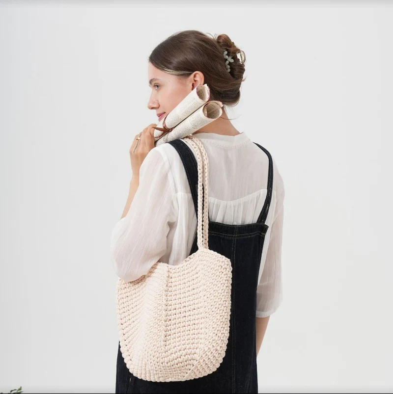 Moderne und nachhaltige Makramee Tasche Skanto