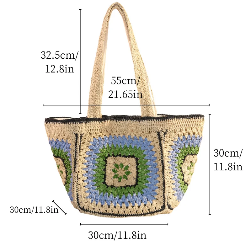 Schultertasche mit einzigartigem Granny Square Design Skanto