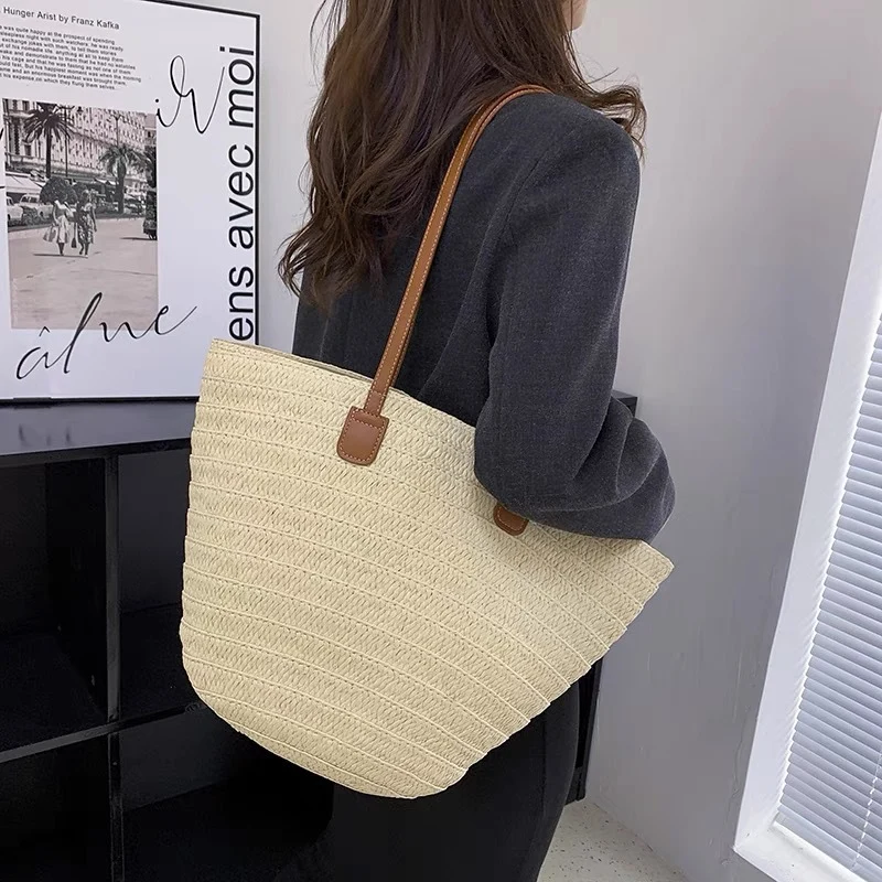 Handgefertigte Strandtasche aus Naturmaterial mit stabilen Griffen Skanto
