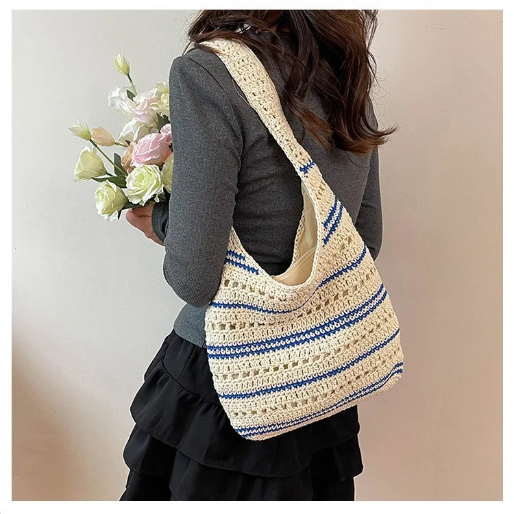 Makramee Strandtasche mit modernen strukturierten Details Skanto