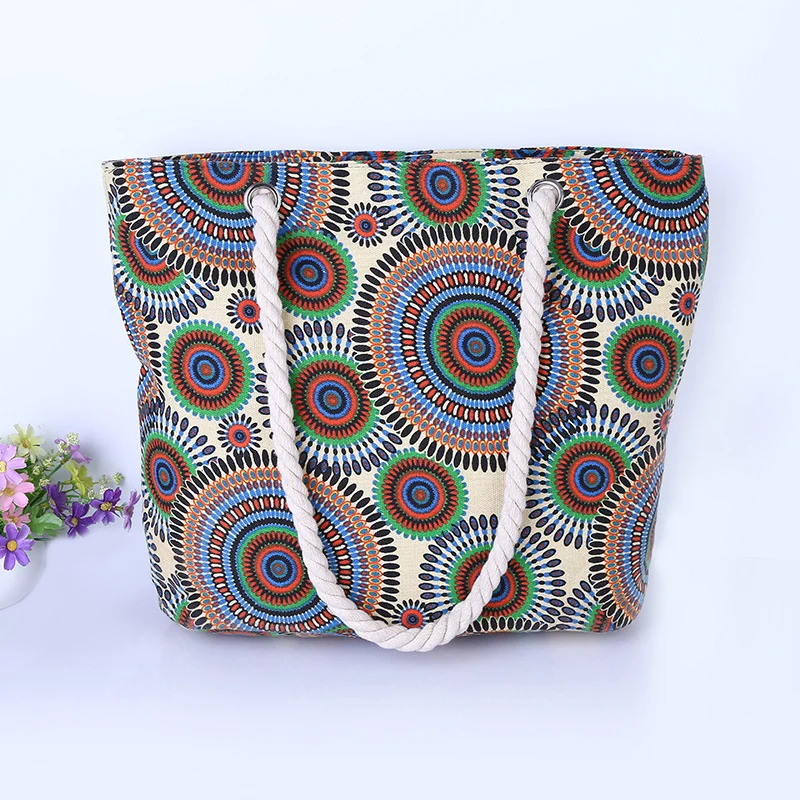 XXL Einkaufstasche mit farbenfrohem Mandala-Muster Skanto