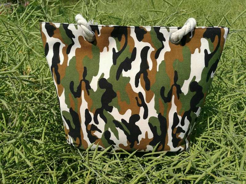 Camouflage-Tasche aus strapazierfähigem Baumwollstoff Skanto