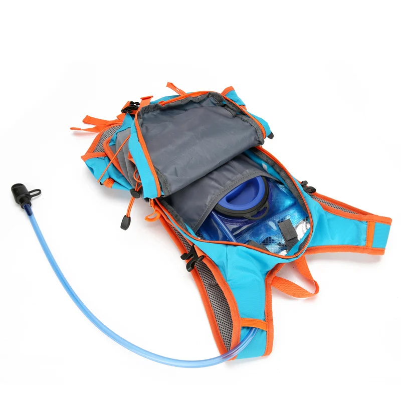 Leichter Unisex Trailrunning-Trinkrucksack mit Hüftgurttaschen, Trinkblasenfach und atmungsaktivem Rückenpolster Skanto