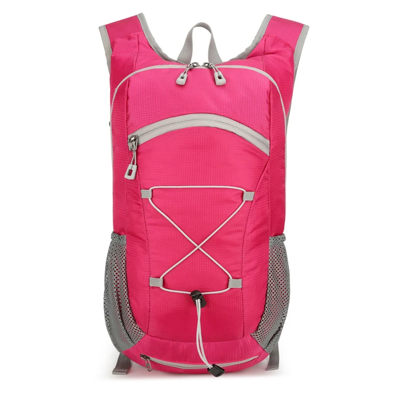 Leichter Unisex Tagesrucksack mit Trinksystem-Kompatibilität, atmungsaktiven Netz-Seitentaschen und elastischem Kordelzug Skanto