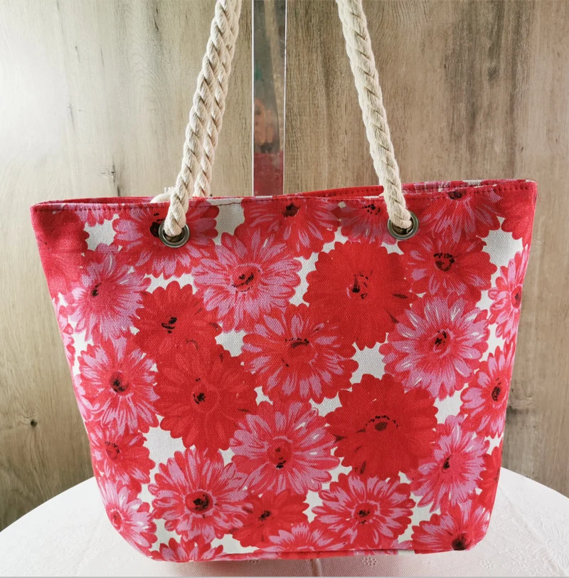 Strandtasche mit Blumenmuster Skanto