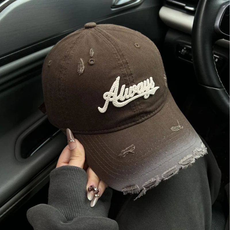Damen Baseballkappe im Used-Look aus Jeans Skanto
