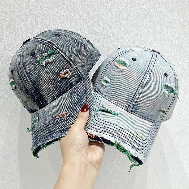 Damen Baseballkappe im Used-Look aus Jeans Skanto 1784084142